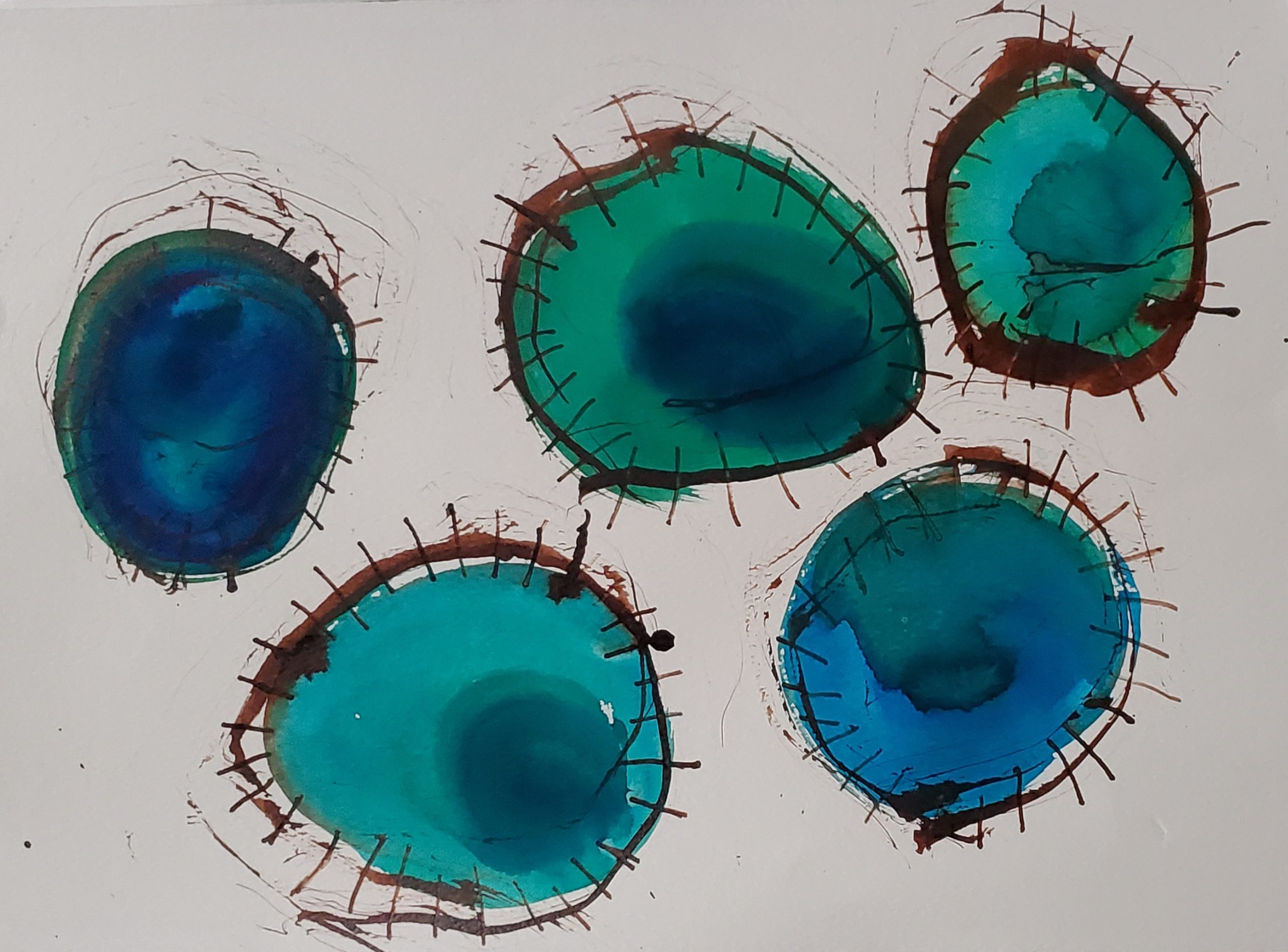 Jelly fish inspired circles