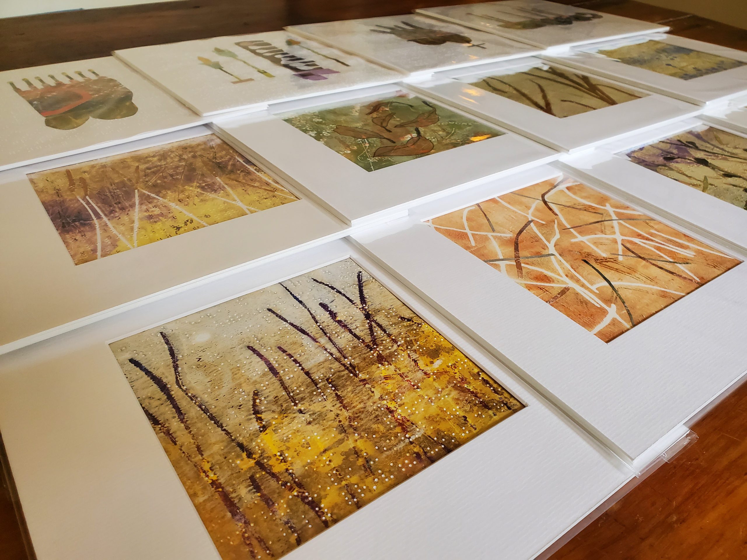 Monoprints for Xmas @ Simon Clark Optometrist